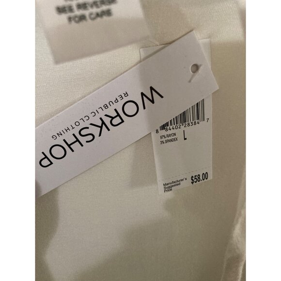 Workshop Republic Clothing Women's White Veranda Soft Top Hoodie NWT Varies - Picture 3 of 5